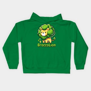 Broccoline! Cute Broccoli Lion! Cute Food Animals Kids Hoodie